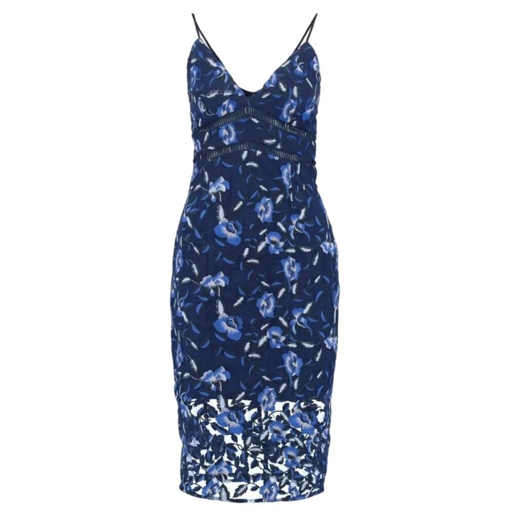 Bardot Saphire Floral Midi Dress Size Small